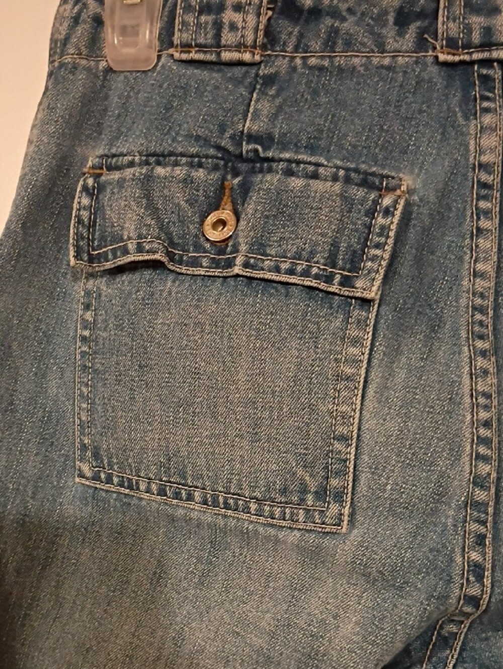 GAP Light Blue Flare Jeans with Utility Pockets 90s Denim - Picture 7 of 9